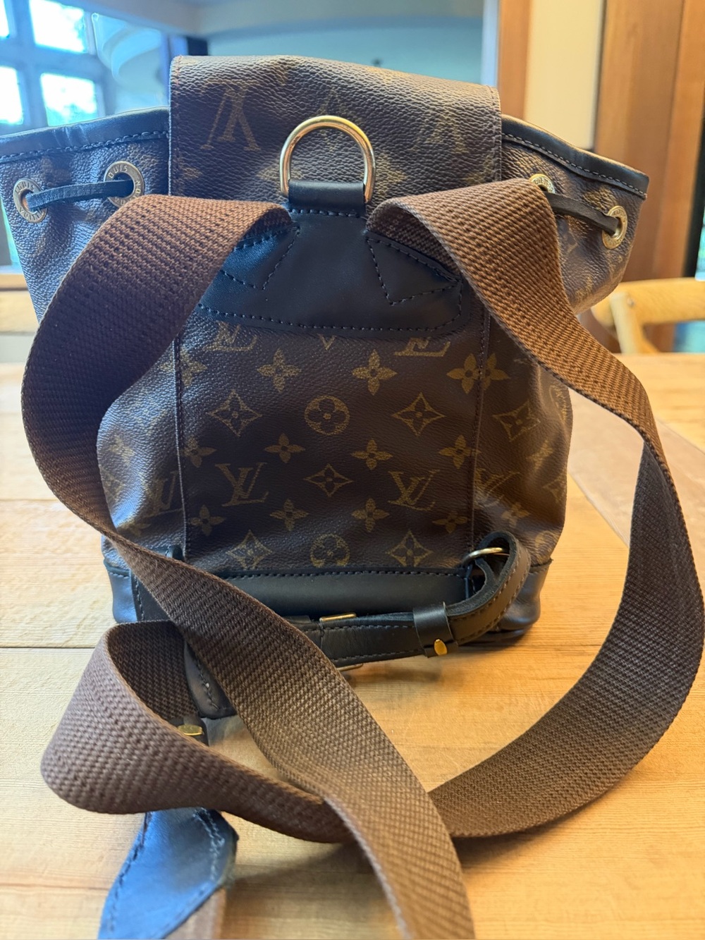 LV Monogram Drawstring Backpack by Vintage Boho Bags NEW - Picture 2 of 15